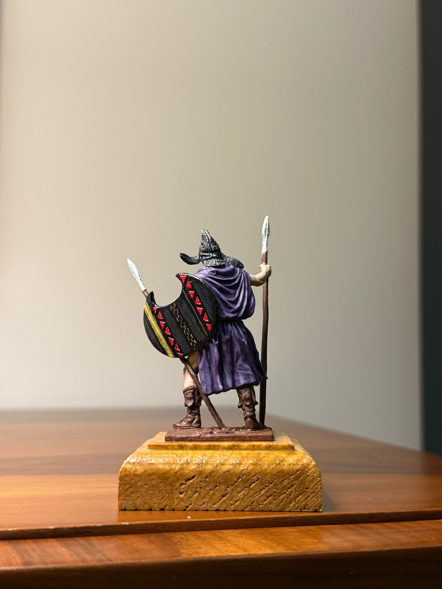 Thracian Peltast – 5th Century BCE Hand-Painted 54mm Collectible Metal Figurine (1:32 Scale)