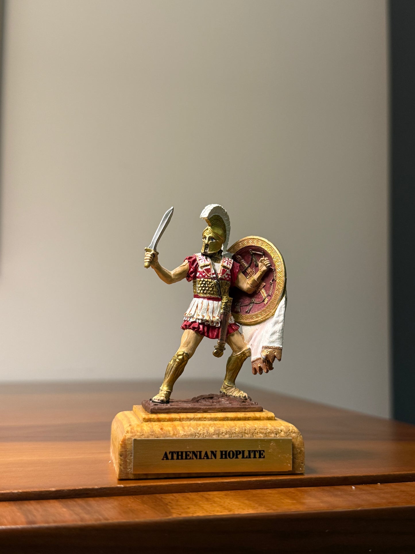 Athenian Hoplite – 5th Century BCE Hand-Painted 54mm Collectible Metal Figurine (1:32 Scale)