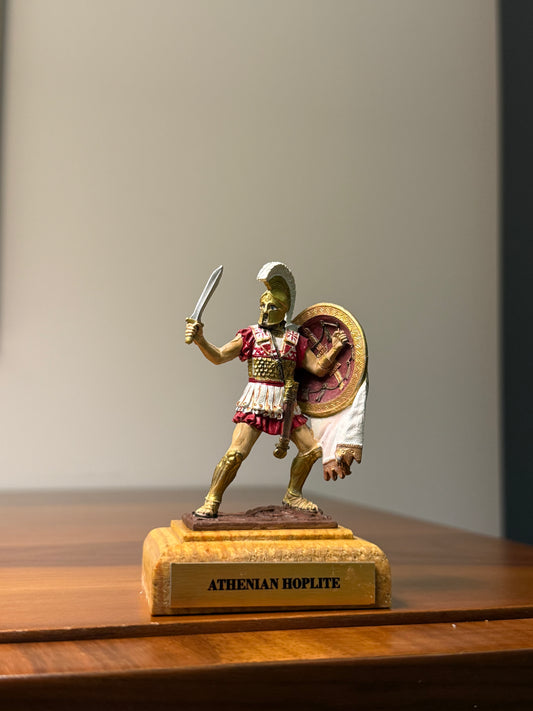 Athenian Hoplite – 5th Century BCE Hand-Painted 54mm Collectible Metal Figurine (1:32 Scale)