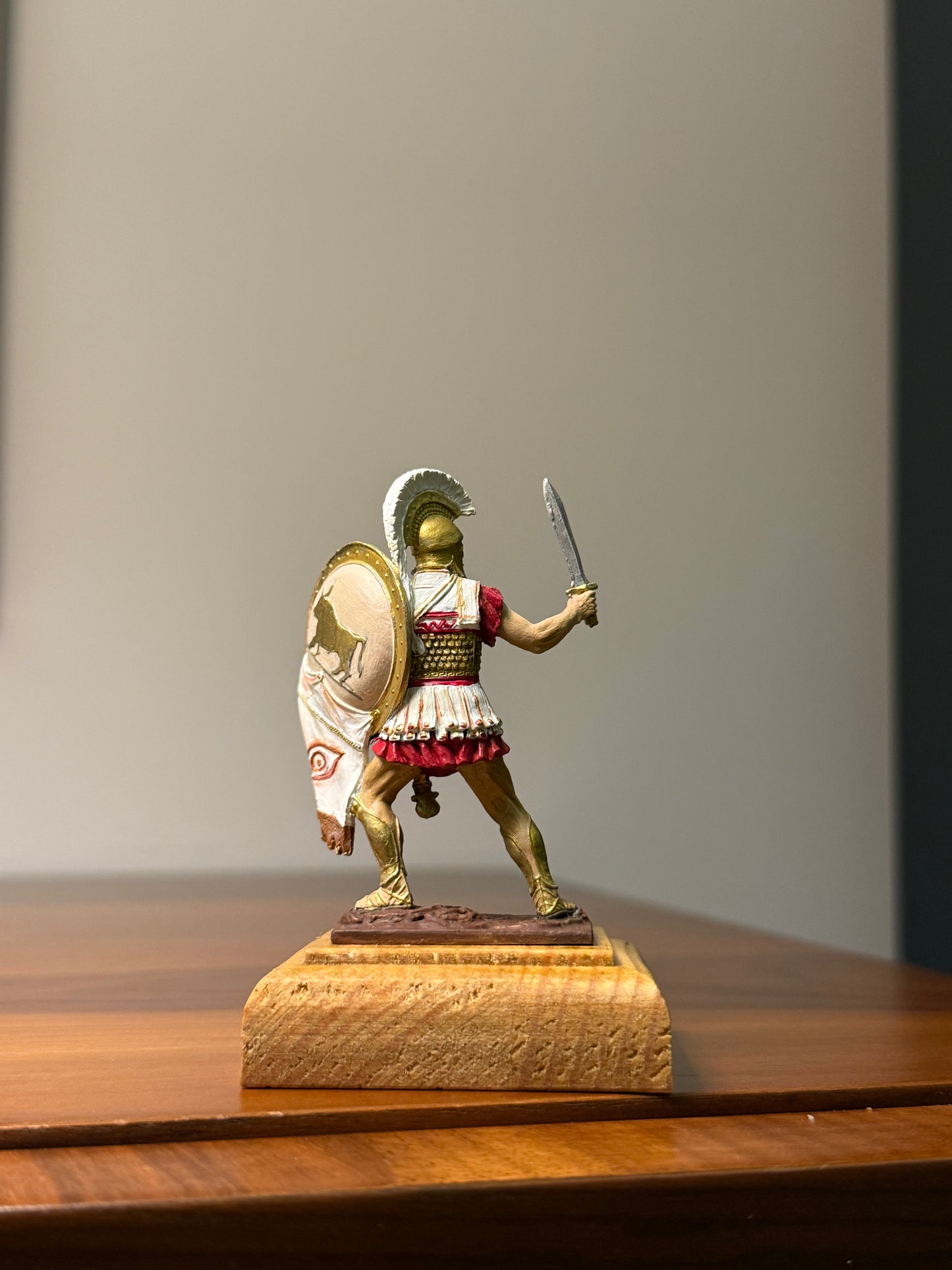 Athenian Hoplite – 5th Century BCE Hand-Painted 54mm Collectible Metal Figurine (1:32 Scale)