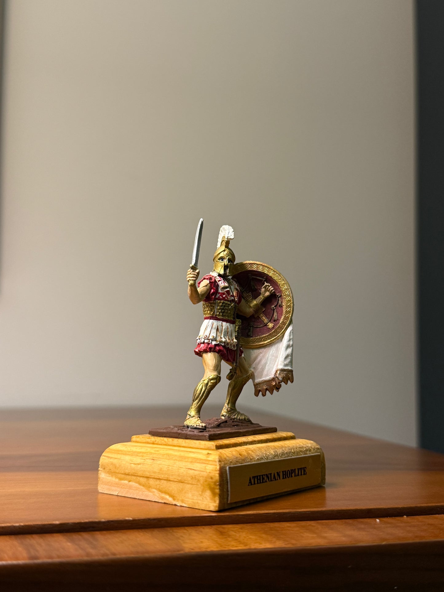 Athenian Hoplite – 5th Century BCE Hand-Painted 54mm Collectible Metal Figurine (1:32 Scale)