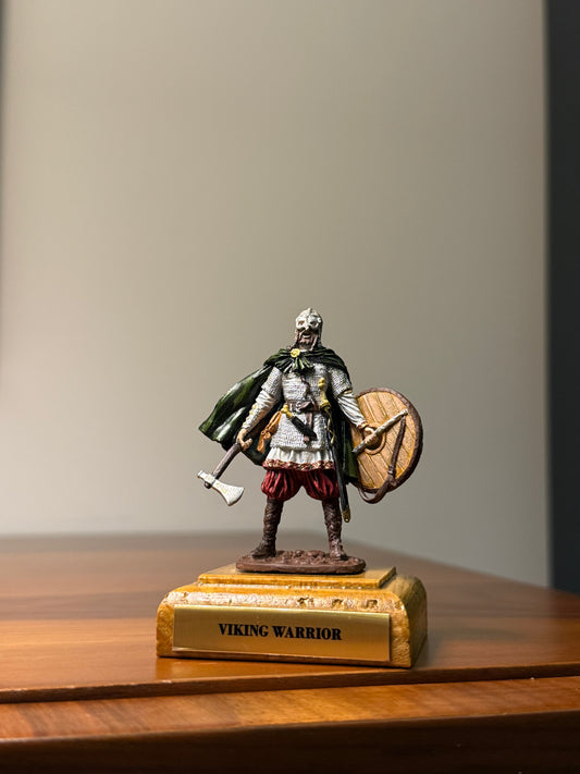 Viking Warrior – 9th Century Norse Raider Hand-Painted 54mm Collectible Metal Figurine (1:32 Scale)