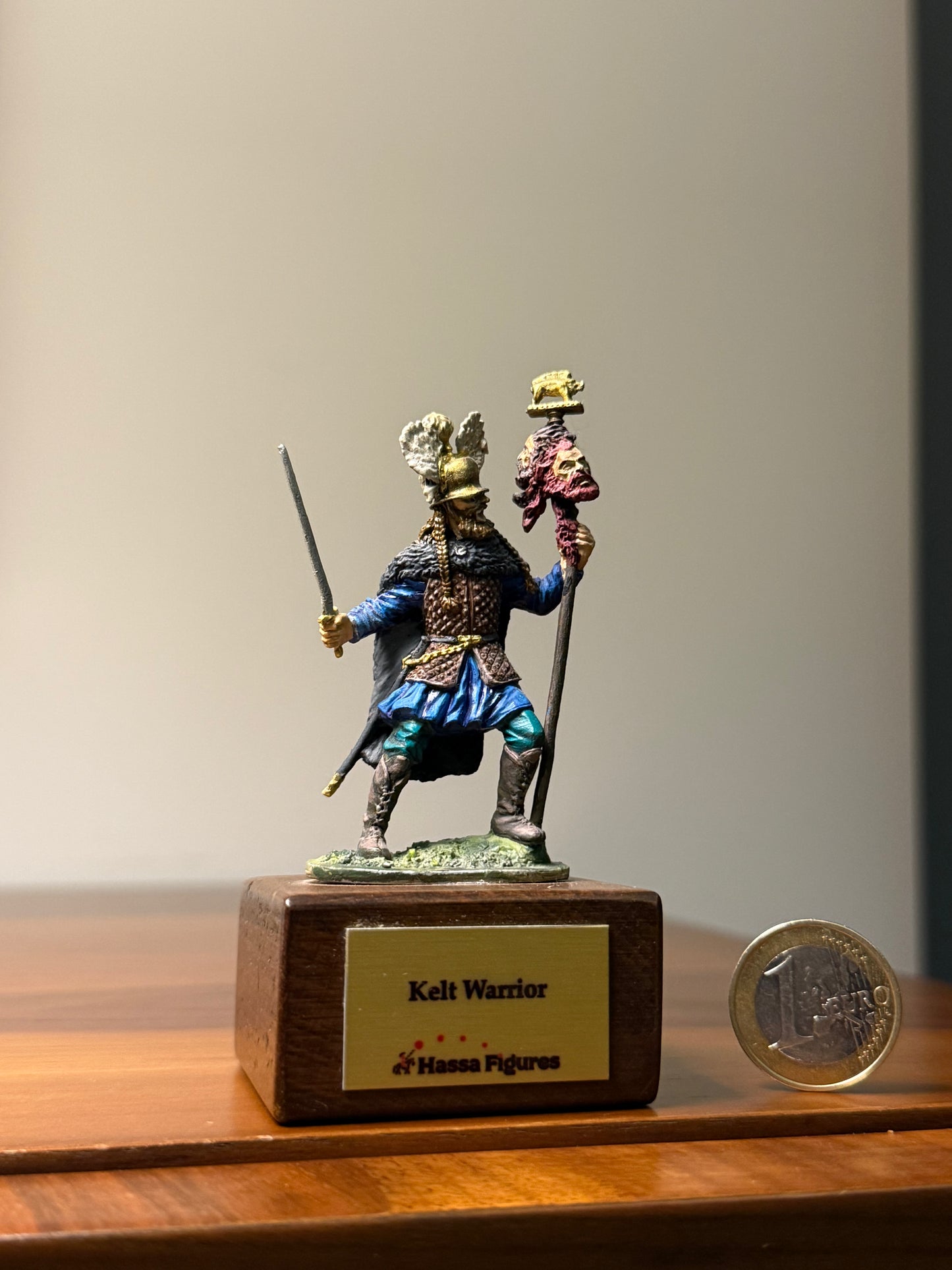 Celtic Warrior – Iron Age Hand-Painted 54mm Collectible Metal Figurine (1:32 Scale)