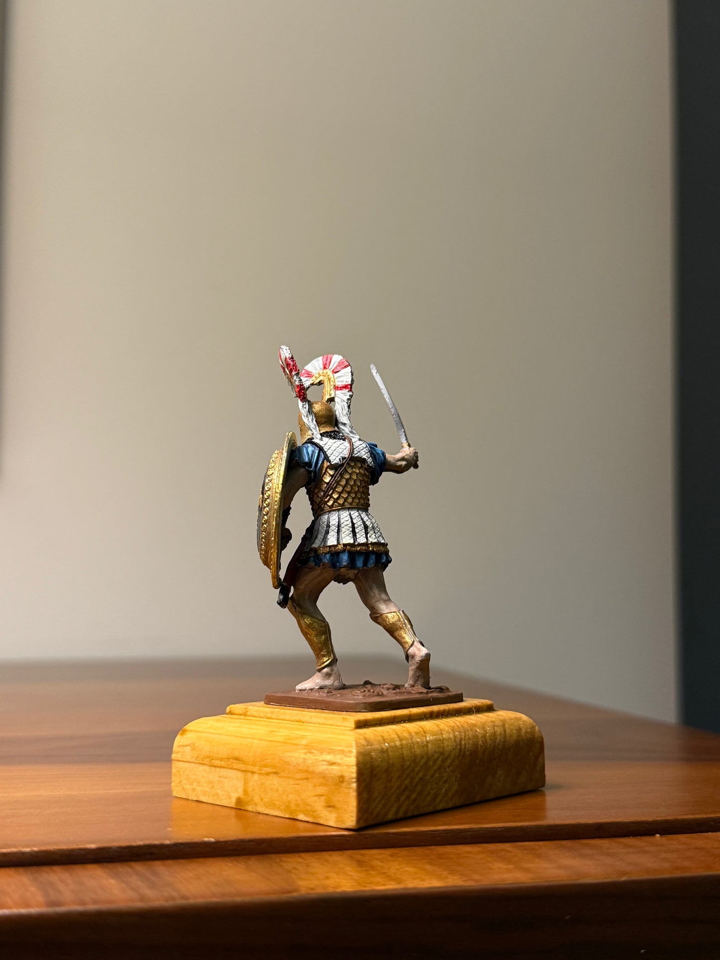 Greek Hoplite – 5th Century BCE Hand-Painted 54mm Collectible Metal Figurine (1:32 Scale)