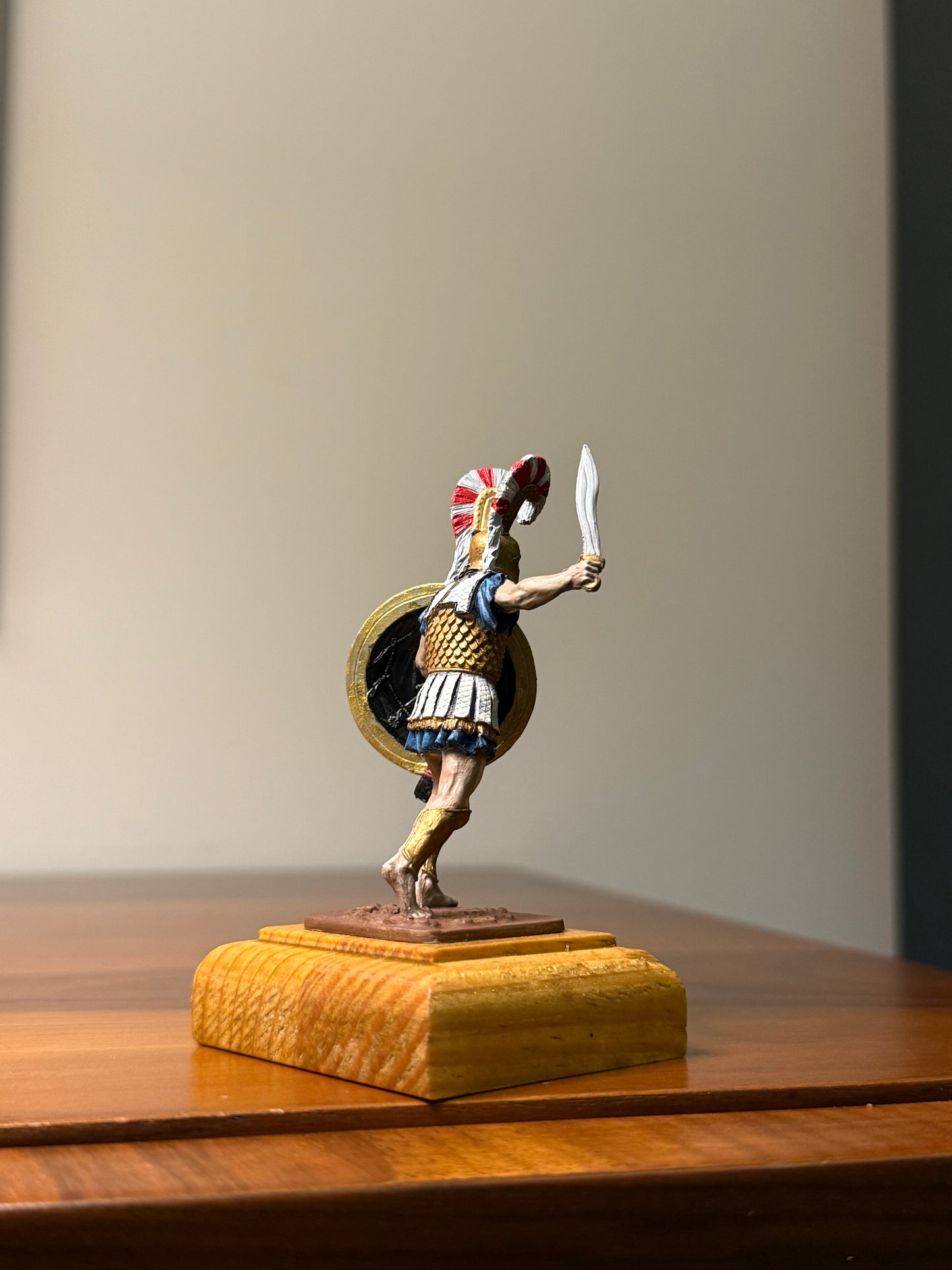 Greek Hoplite – 5th Century BCE Hand-Painted 54mm Collectible Metal Figurine (1:32 Scale)