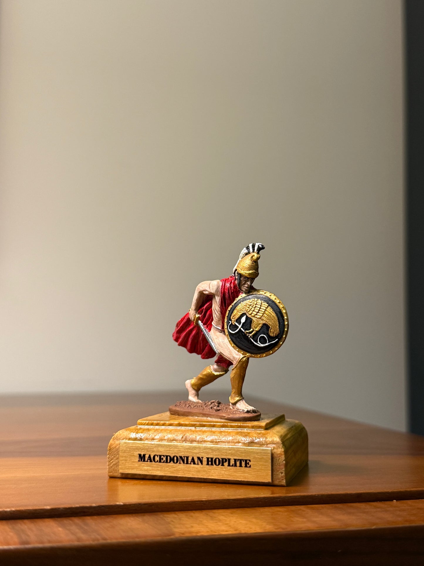 Macedonian Hoplite – 4th Century BCE Hand-Painted 54mm Collectible Metal Figurine (1:32 Scale)