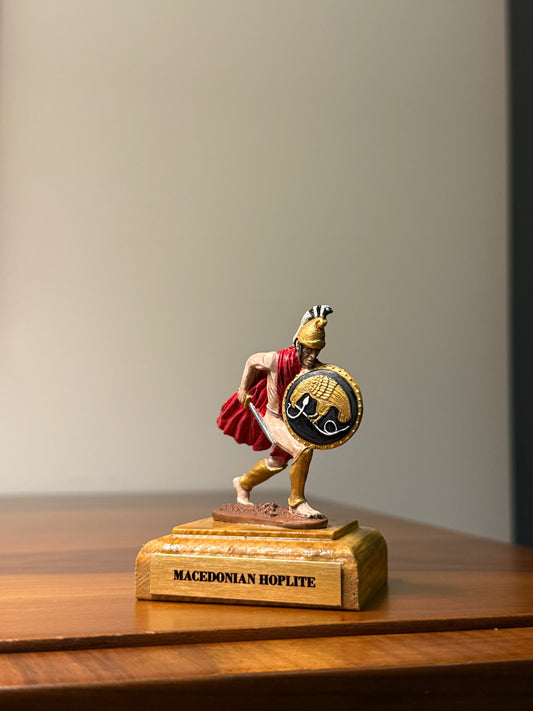 Macedonian Hoplite – 4th Century BCE Hand-Painted 54mm Collectible Metal Figurine (1:32 Scale)