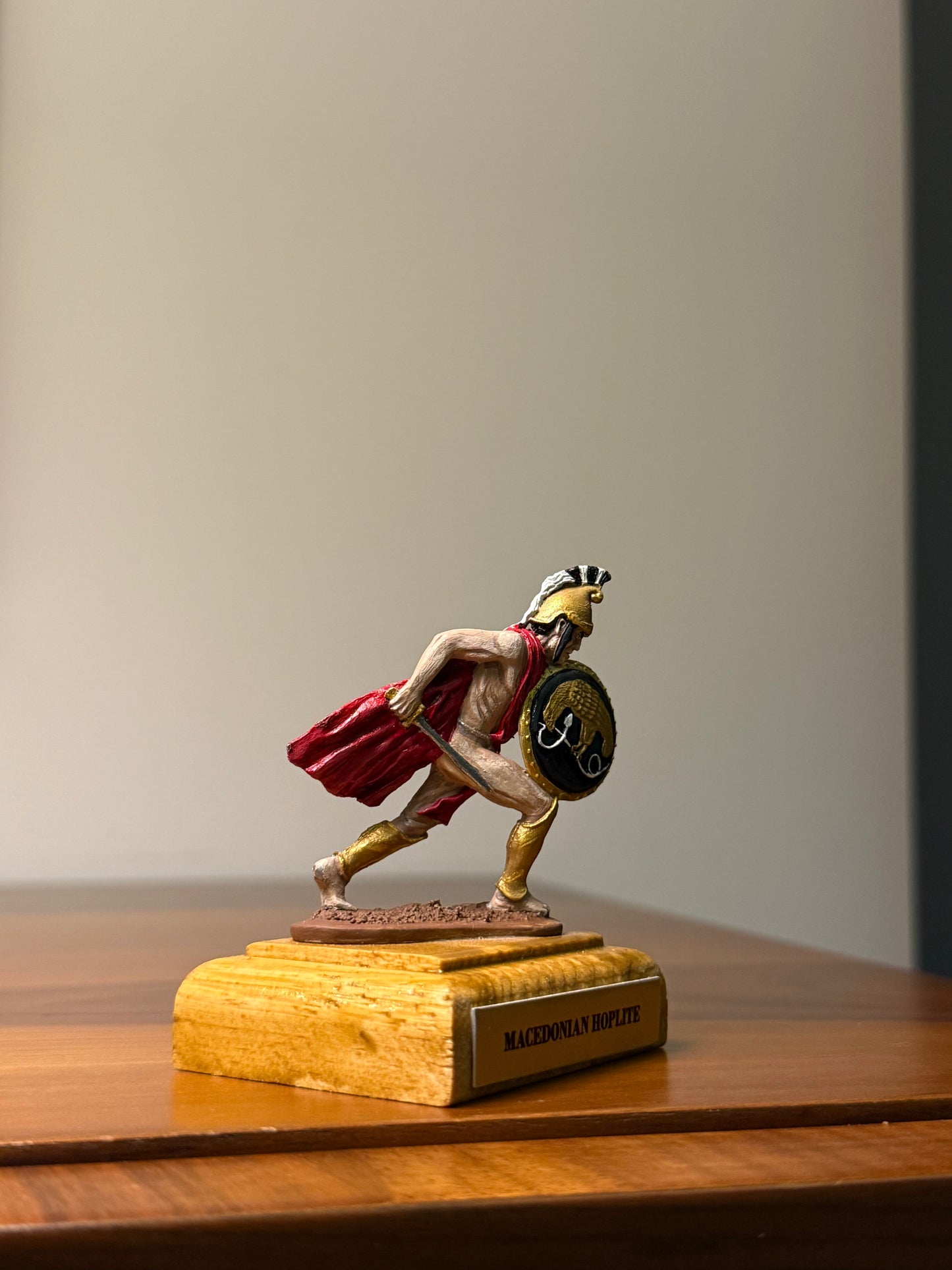 Macedonian Hoplite – 4th Century BCE Hand-Painted 54mm Collectible Metal Figurine (1:32 Scale)