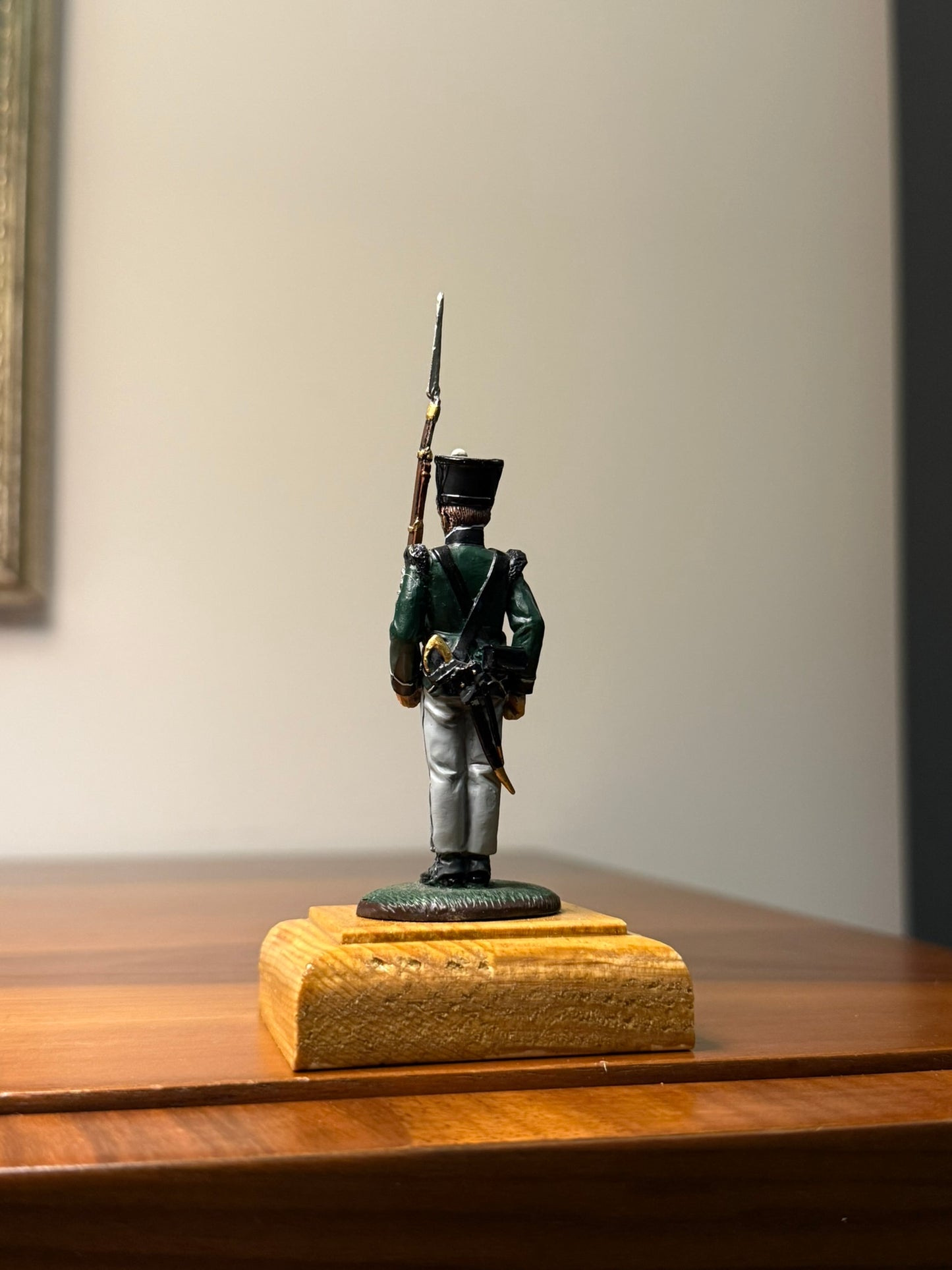 Prussian Infantryman – Napoleonic Wars (Pre-Painted Miniature with Custom Display Base) – 54 mm