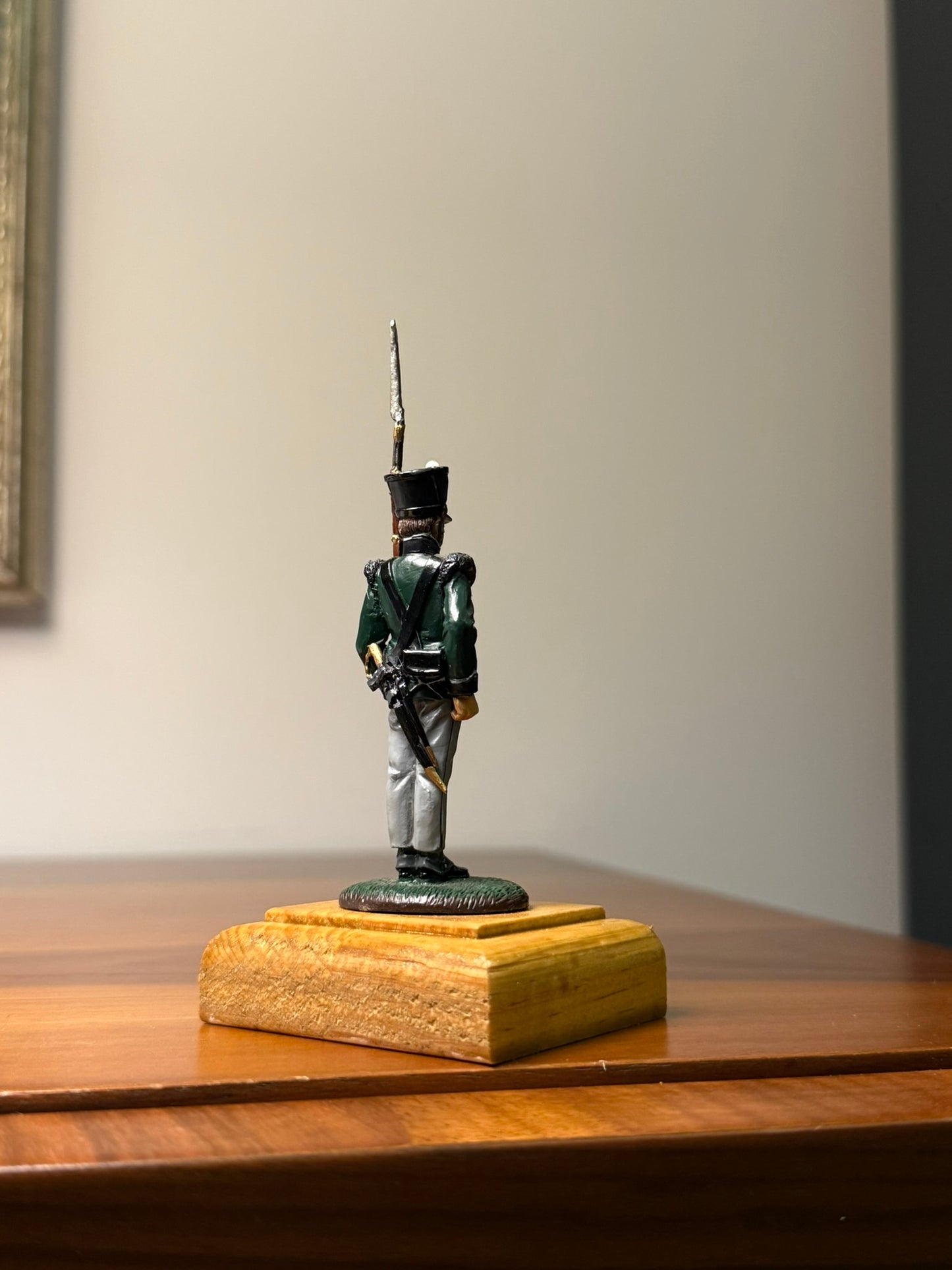 Prussian Infantryman – Napoleonic Wars (Pre-Painted Miniature with Custom Display Base) – 54 mm