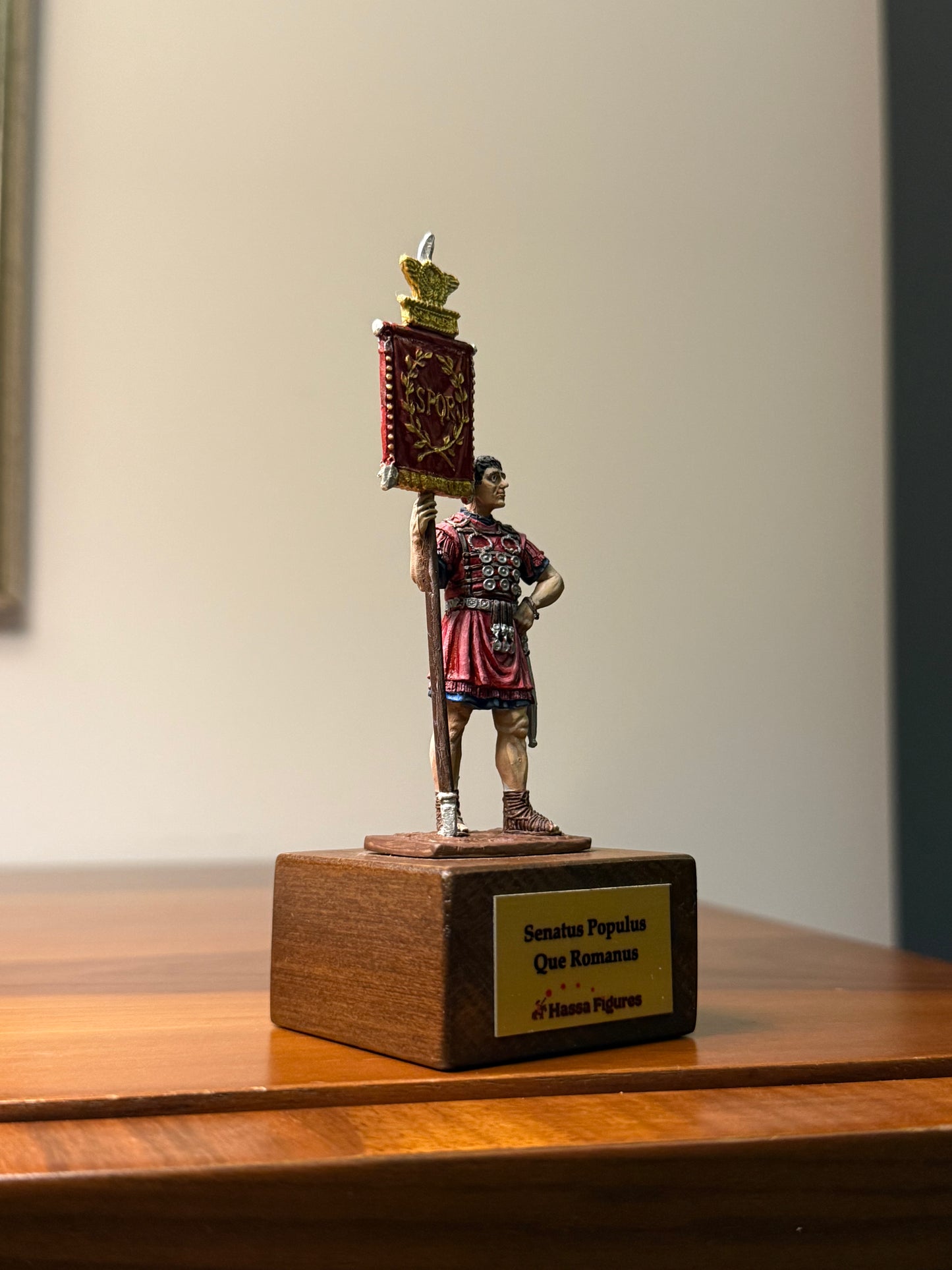 Roman Signifer – SPQR Standard Bearer (1st Century CE) Hand-Painted Miniature Figure – 54 mm