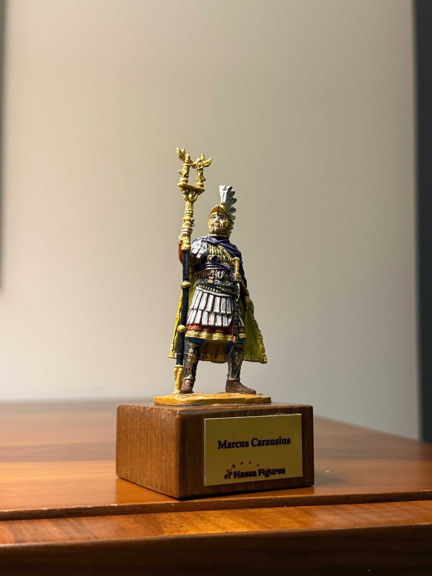 Carausius – Roman Emperor in Britain (286–293 CE) Hand-Painted Miniature Figure – 54 mm