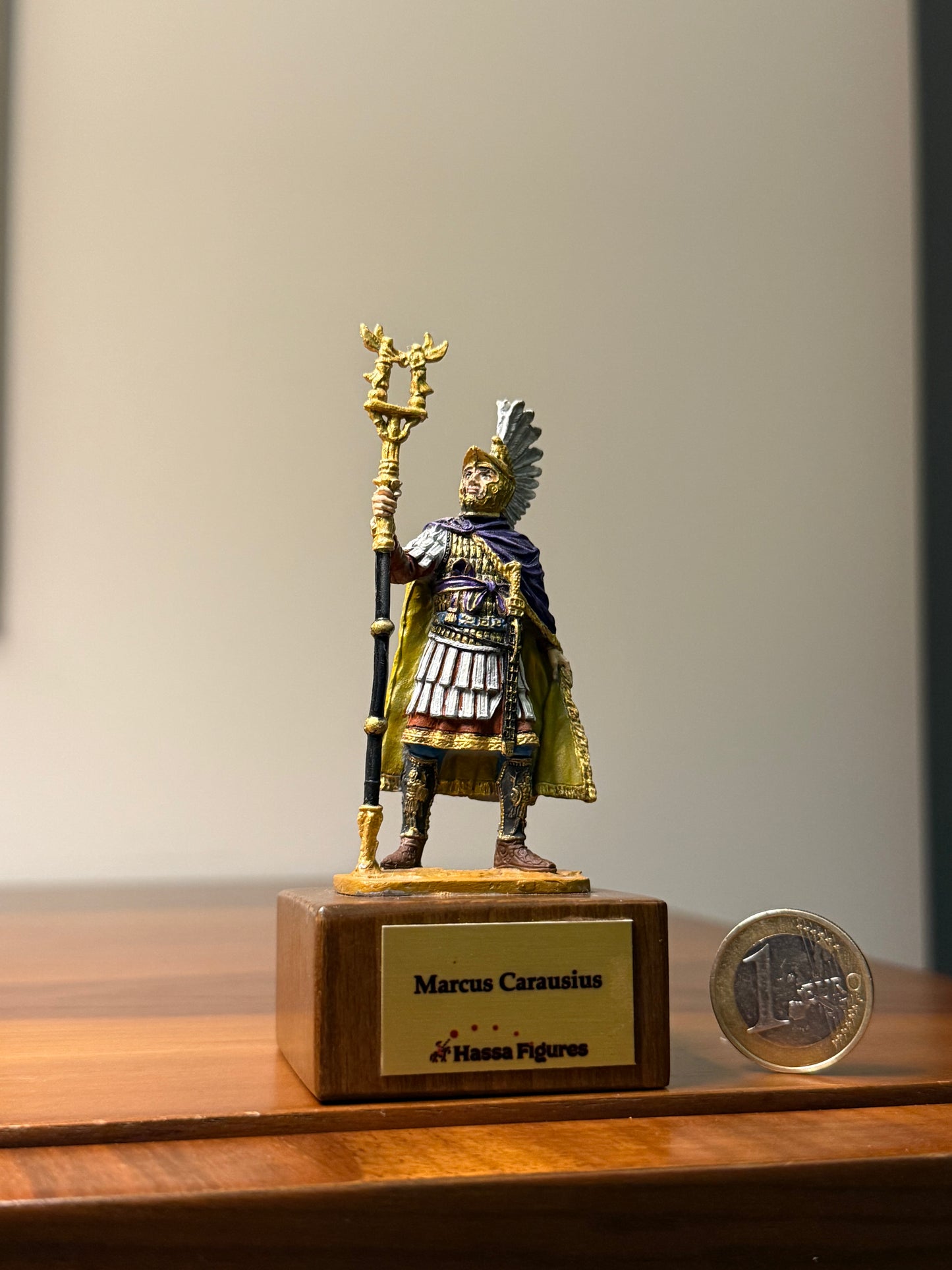 Carausius – Roman Emperor in Britain (286–293 CE) Hand-Painted Miniature Figure – 54 mm