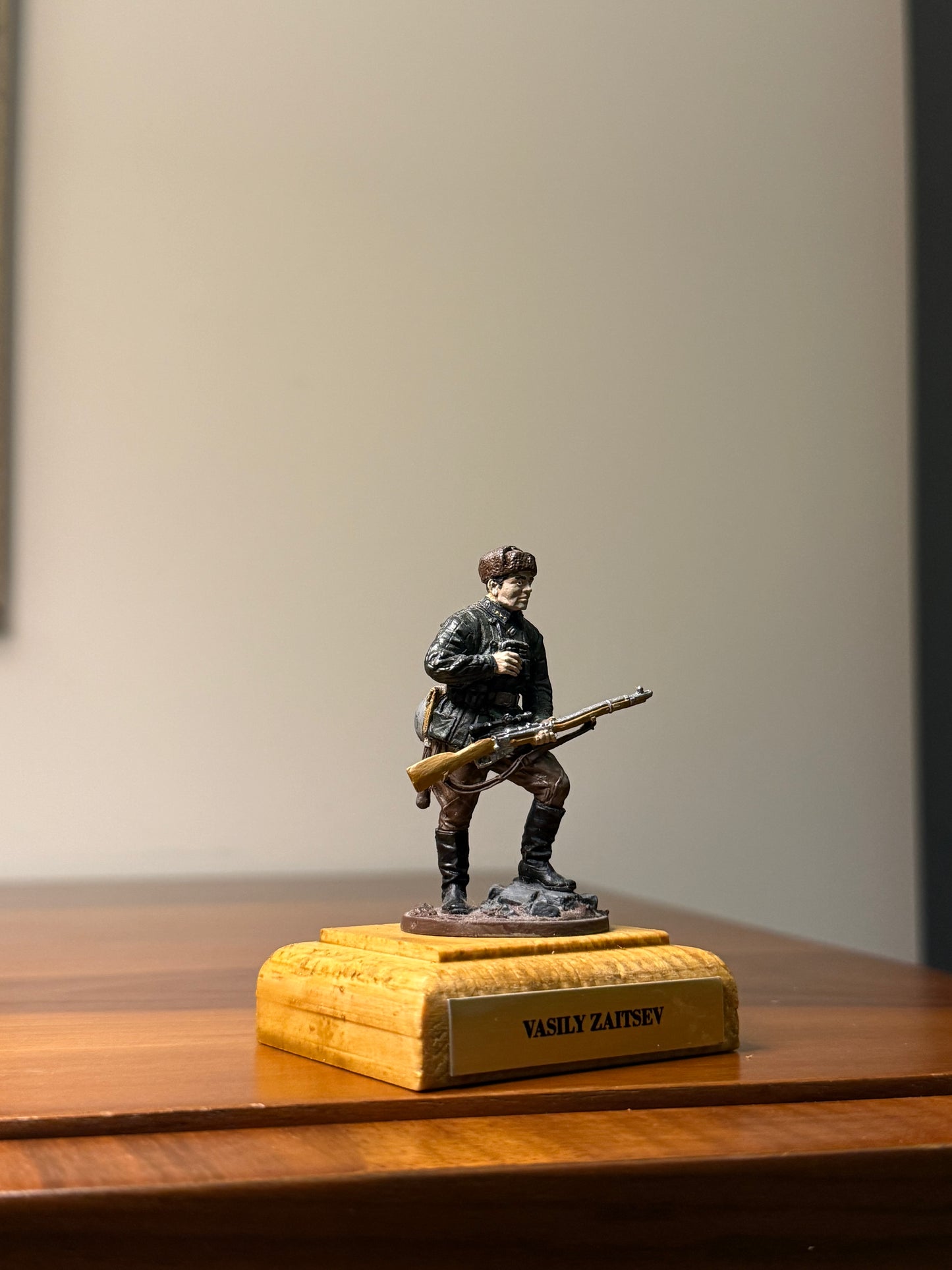 Vasily Zaitsev – WWII Soviet Sniper (Hand-Painted Miniature Figure) – 54 mm