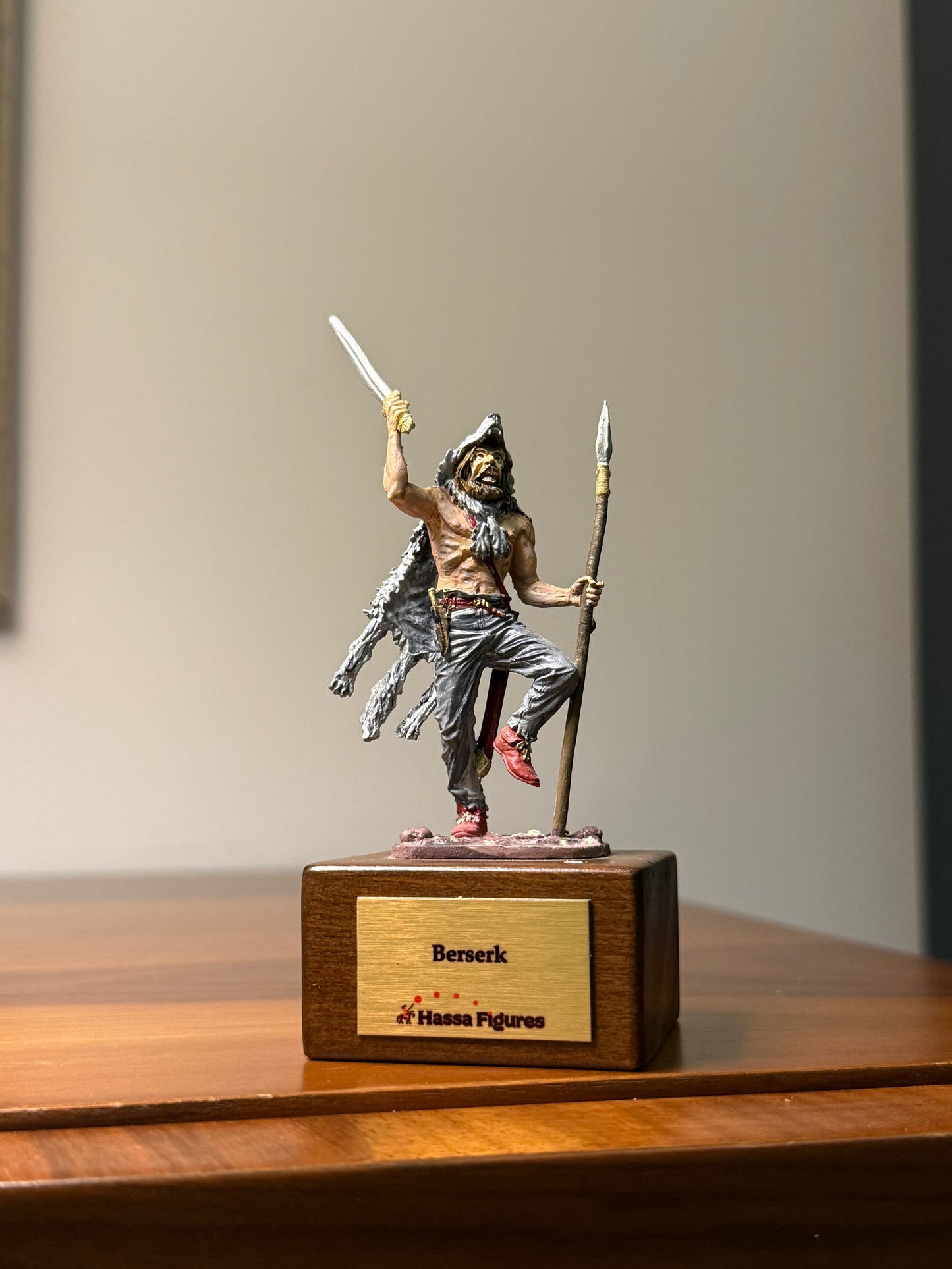 Viking Berserker – Norse Warrior (Hand-Painted Miniature Figure) – 54 mm