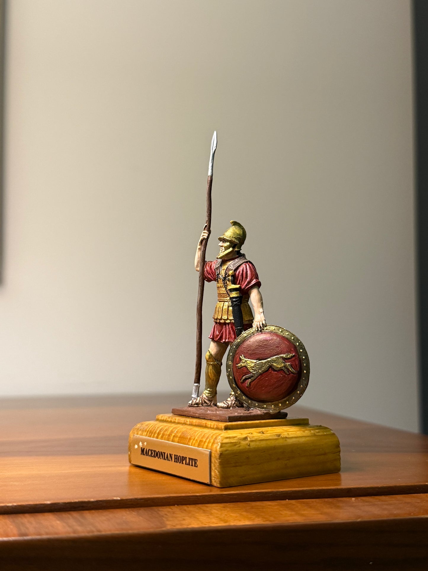 Macedonian Hoplite – Army of Alexander the Great (4th Century BCE) Hand-Painted Miniature – 54 mm