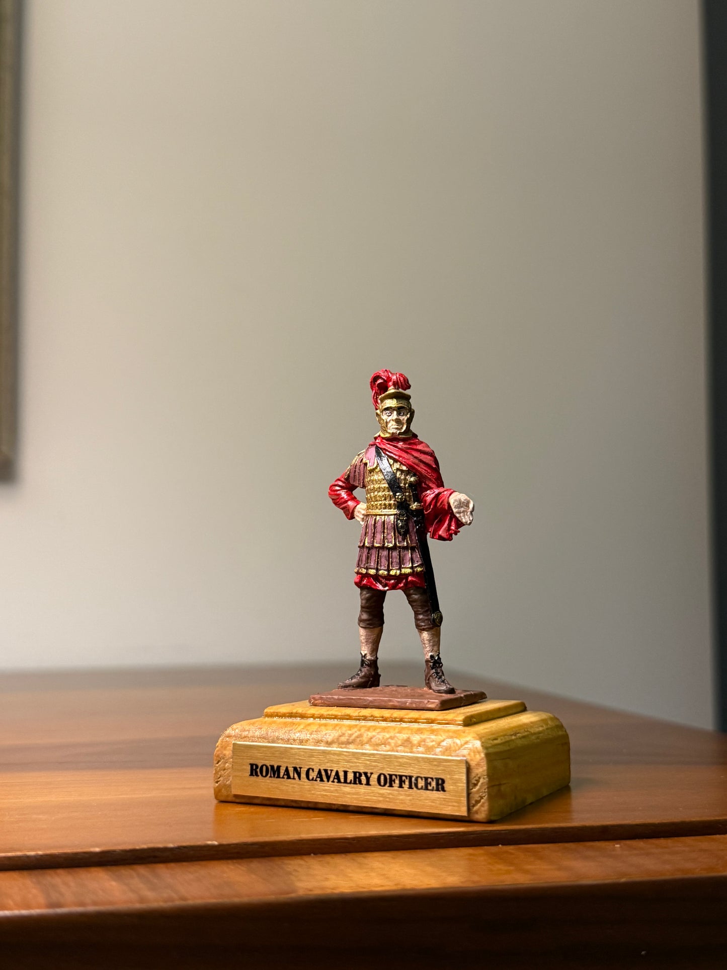Roman Cavalry Officer – Imperial Eques Decurion (1st–2nd Century CE) Hand-Painted Miniature – 54 mm